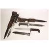 Image 1 : Two Swedish M 96 Mauser bayonets with scabbards and a unmarked bayonet with scabbard.