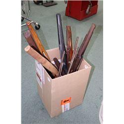 Box lot of assorted rifle barrels and stocks including wood and polymer (PAL REQUIRED)