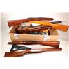 Image 1 : An assortment of gun stocks including three sporterized P14/M17 stocks, four SKS stocks ( one synthe