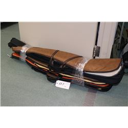 Five soft rifle cases.