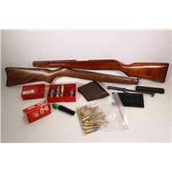 Lee 7.62X54 reloading die, a Lee Decapping die, an approximately half full box of 30 cal. 220 grain