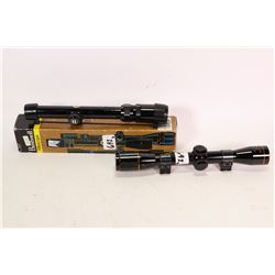 Two scopes including Nikko Stirling gold crown 2.5X32 scope and a Bushnell Banner rifle scope 1.5-4X