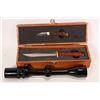 Image 1 : Boxed Winchester knife set with 5 1/3" hunting knife with sheath and a folding pocket knife plus a H