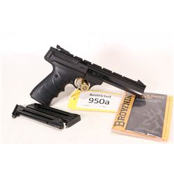 Restricted handgun Browning model Buck Mark, .22 LR ten shot semi automatic, w/ bbl length 140mm [Bl