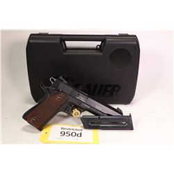 Restricted handgun Sig Sauer model 1911-22, .22 LR ten shot semi automatic, w/ bbl length 127mm [Blu