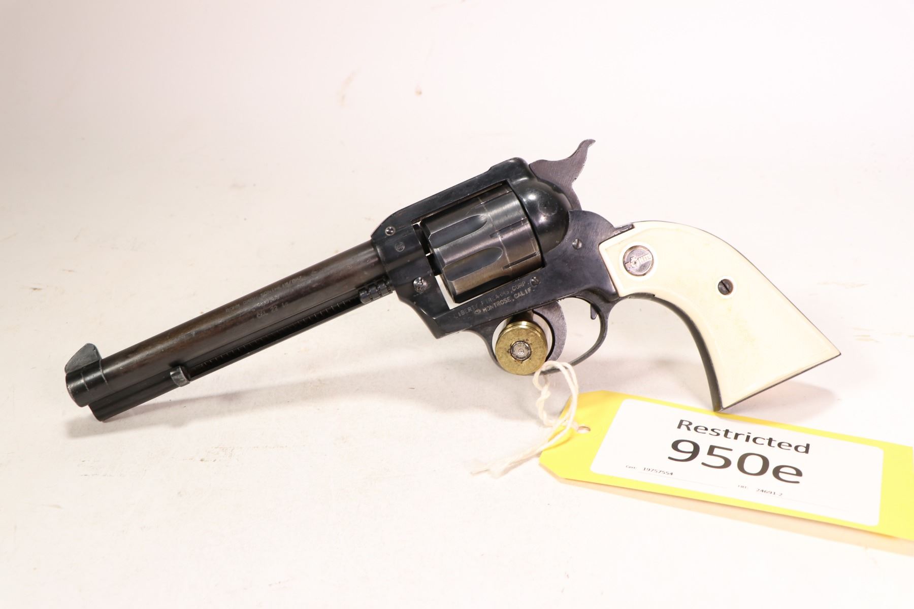 Rg63 Rohm Restricted handgun Rohm model RG63, .22 LR eight shot single action ...