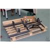 Image 1 : Selection of handmade target stands, a Cabala's gun rest and eight soft rifle cases.