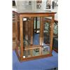 Image 1 : Antique showcase/retail display cabinet with glazed sides, front and top and mirrored bottom, 19" X 