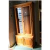 Image 1 : Large oak and glass locking four door gun display with lowered storage and two glazed door, set up f