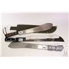 Image 1 : Three machetes, one with canvas sheath.