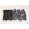 Image 1 : Five black finished stainless steel 10 round LAR-15 pistol magazine. .223 / 556 Nato cal.