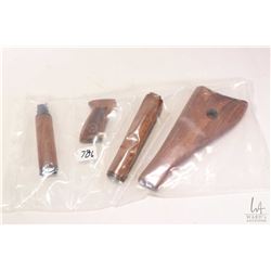 Packaged four piece CZ 858 stock set with maple leaf logoing.