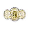 Image 2 : EGL USA Cert 8.66 ctw Fancy Yellow Diamond Ring - Platinum