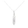 Image 1 : 0.51 ctw Diamond Icicle Pendant with Chain - 14KT White Gold