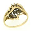 Image 5 : 14k Yellow Gold .50 ctw Round Brilliant Diamond Spiral Cluster Ring w/ Open Side