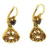 Image 7 : Vintage 18K Yellow Gold 1.0 ctw Pear Shape Garnet Dangle Drop Lever Back Earring