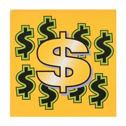 Dollar Sign State 4 by Steve Kaufman (1960-2010)