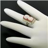 Image 3 : Antique 14kt White Gold Bezel Set Rectangular Carved Shell Cameo Ring