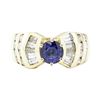 Image 2 : 1.88 ctw Sapphire And Diamond Ring - 14KT Yellow Gold