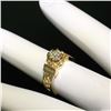 Image 7 : 14k Yellow Gold Open Work 0.43 ctw G VVS1 Round Brilliant Diamond Solitaire Ring