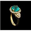 Image 4 : 5.15 ctw Apatite and Diamond Ring - 14KT Yellow Gold