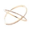 Image 1 : 0.27 ctw Diamond Crossover Motif Ring - 14KT Rose Gold