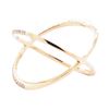 Image 3 : 0.27 ctw Diamond Crossover Motif Ring - 14KT Rose Gold