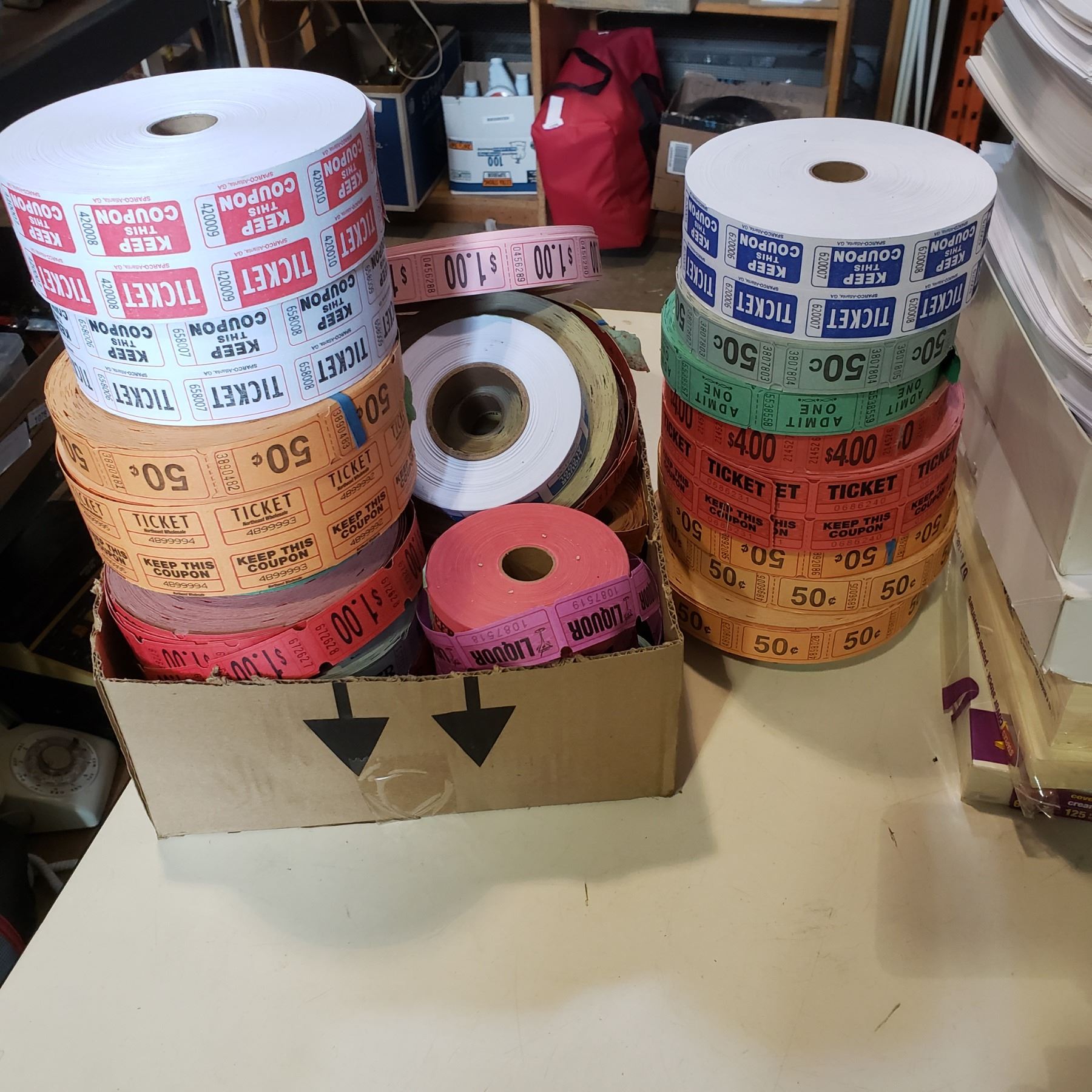 LOT OF PAPER AND RAFFLE TICKETS - Big Valley Auction