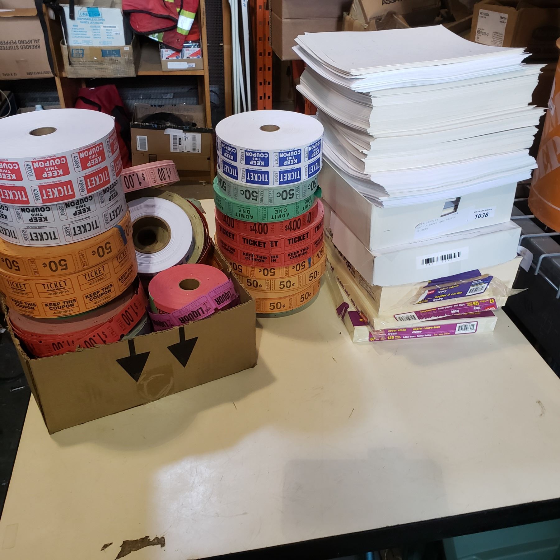 LOT OF PAPER AND RAFFLE TICKETS - Big Valley Auction
