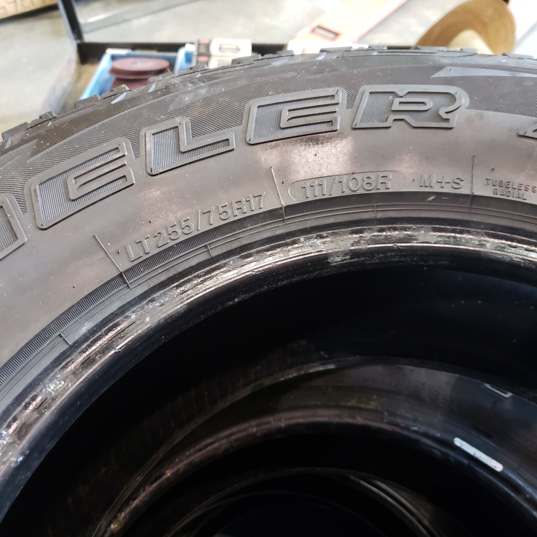 SET OF 4 BRIDGESTONE DUELLER A/T LT 255/ 75 R17 INCH TIRES - Big Valley ...