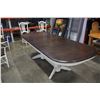 Image 3 : REFINISH COUNTRY STYLE SOLID OAK TABLE W/ 10 CHAIRS AND LEAVES