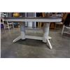 Image 7 : REFINISH COUNTRY STYLE SOLID OAK TABLE W/ 10 CHAIRS AND LEAVES