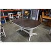 Image 8 : REFINISH COUNTRY STYLE SOLID OAK TABLE W/ 10 CHAIRS AND LEAVES