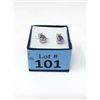 Image 2 : New 1.4 CT Amethyst & Diamond Earrings