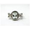 Image 1 : 1.25 CT Green Amethyst & Diamond Cocktail Ring