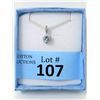 Image 1 : Blue Topaz & Diamond Sterling Silver Pendant