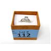 Image 2 : Green Amethyst & Diamond Solitaire Ring