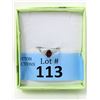 Image 2 : Garnet & Diamond Sterling Silver Ring