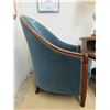 Image 2 : 1940s Blue Velvet Chair with Nail Head Detail