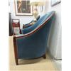 Image 2 : 1940s Blue Velvet Chair with Nail Head Detail