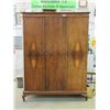 Image 1 : Large 1930s Burled Walnut Wardrobe