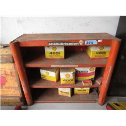 Shell Lubrication Metal Product Display Stand