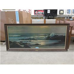 Large Robert Wood Print "Golden Surf"