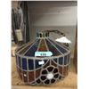 Image 1 : Vintage Stained Glass Ceiling Light Fixture