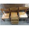 Image 1 : 5 Children's Wood Chairs