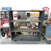 Image 1 : Large Rolling Metal Industrial Shelf