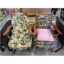 2 Wood Colonial Style Chairs