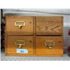 Image 1 : Oak Index File Cabinet