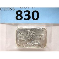 1 Oz. .999 Fine Silver Beaver Bullion Bar