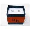 Image 2 : New 14KT White Gold CZ Stud Earrings